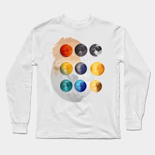 Lunar Phases Unveiled - Embrace the Dance of the Moon Long Sleeve T-Shirt